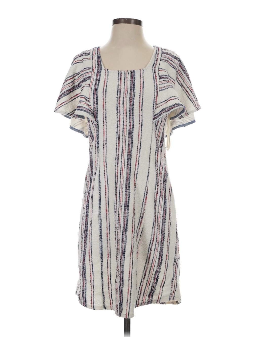 Anthropologie Akemi + Kin Striped Flutter Ruffle Sleeve Dress